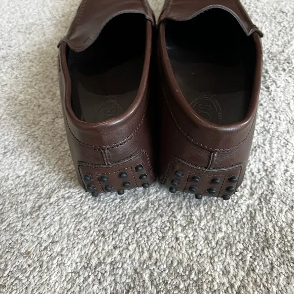 Brown Leather Men's Loafers - Picture 3 of 5